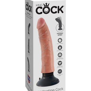 7" Vibrating Dildo with suction base